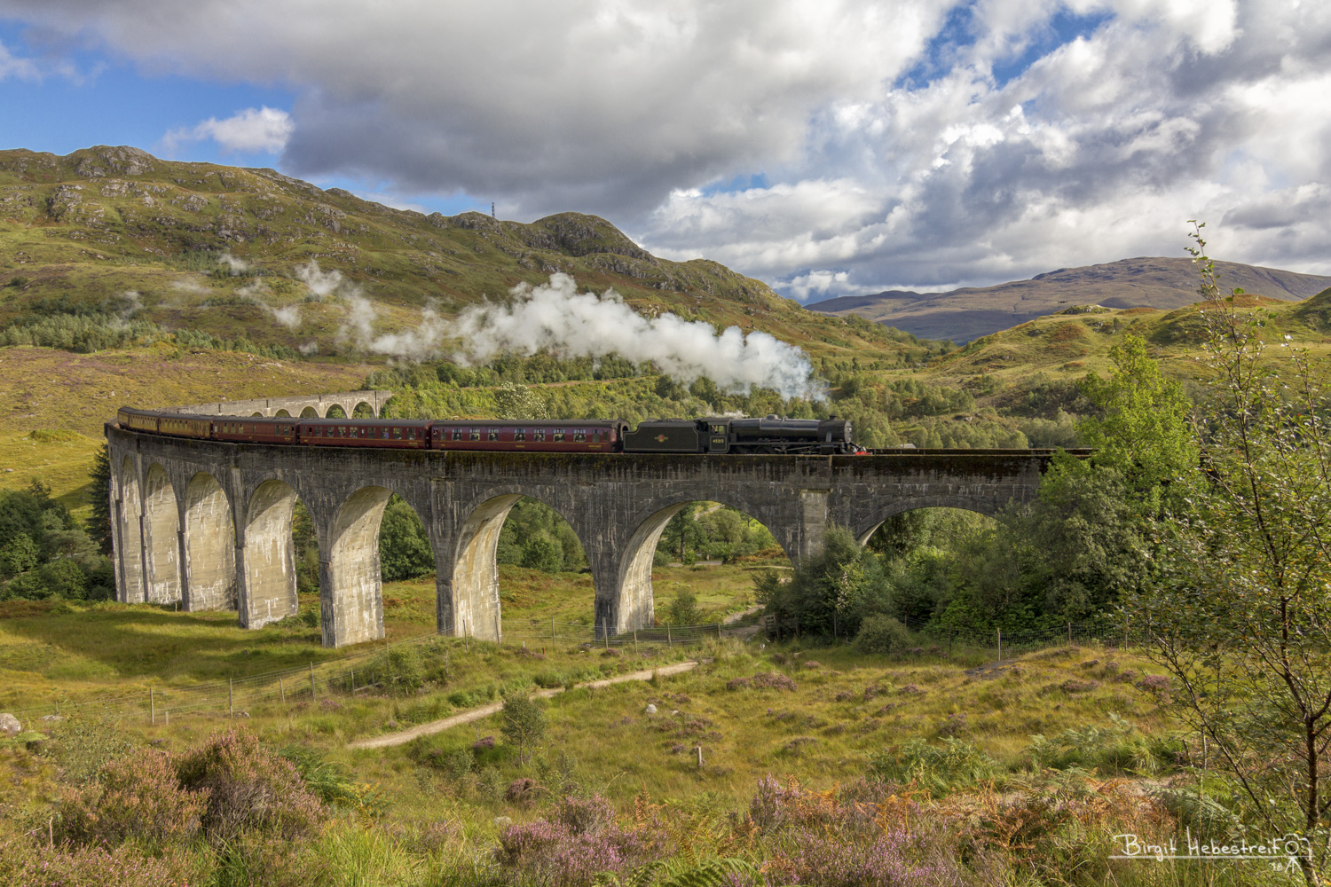 Glenfinnan Viadukt mit Jacobite Steam Train