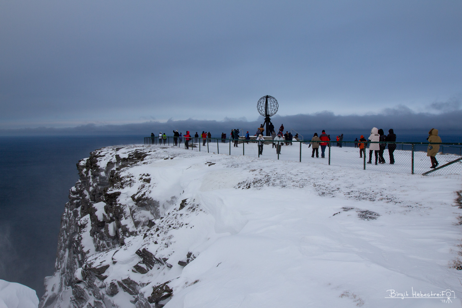 der Globus auf dem Nordkap
