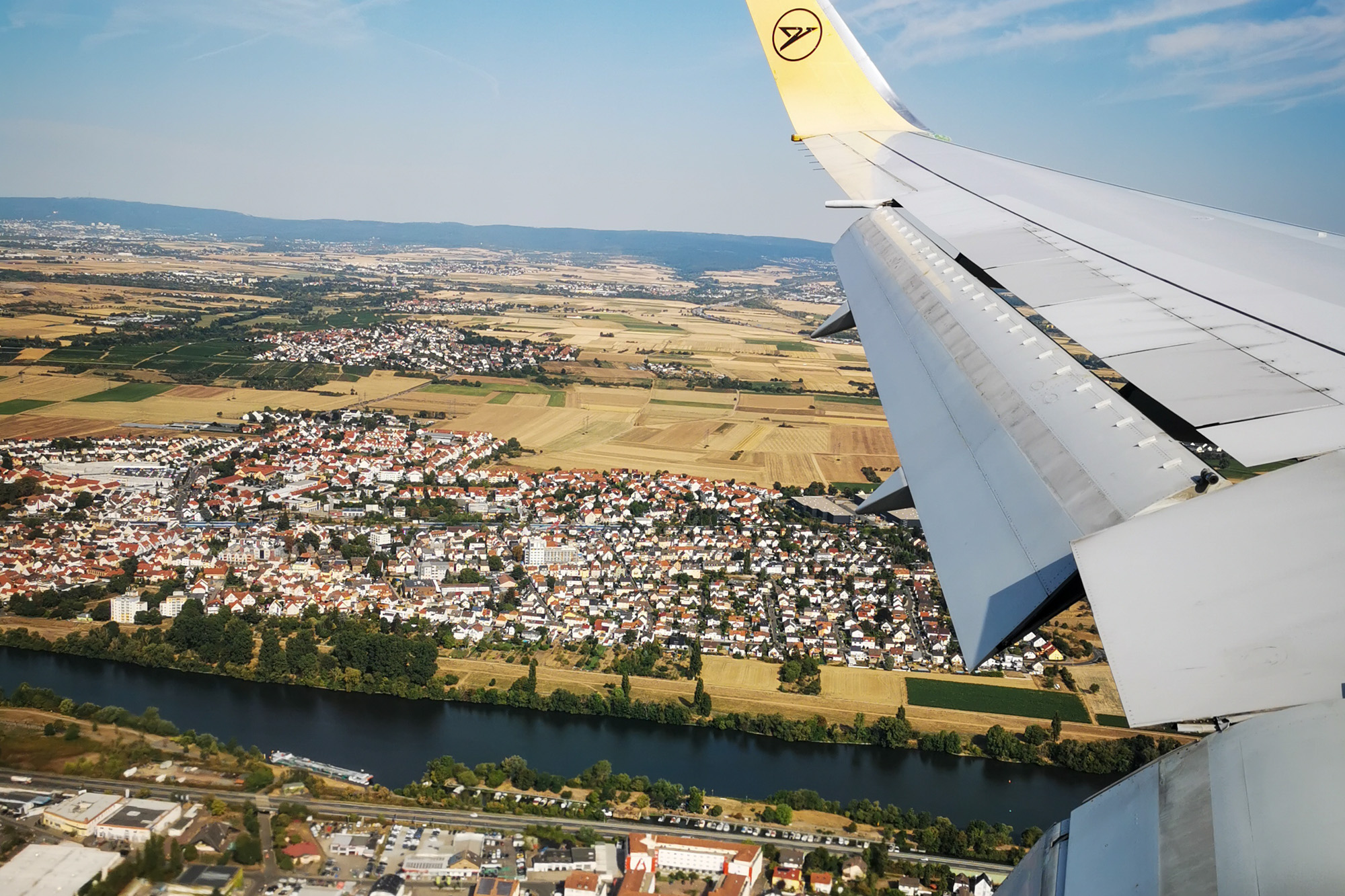 Landeanflug in Frankfurt