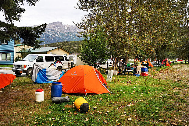 Zeltplatz in Skagway