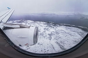 Landeanflug in Tromsø-Langnes