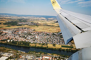 Landeanflug in Frankfurt
