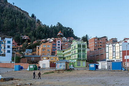 Blick zu unserem Hotel