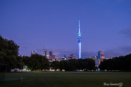 Auckland Skyline am Abend