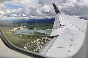 Anflug auf Whitehorse
