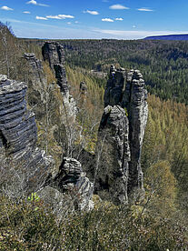 Blick von der Grenzplatte