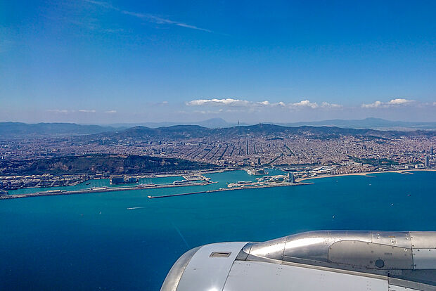 Landeanflug auf Barcelona