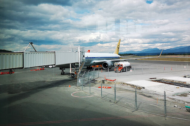 unser Flieger ist da